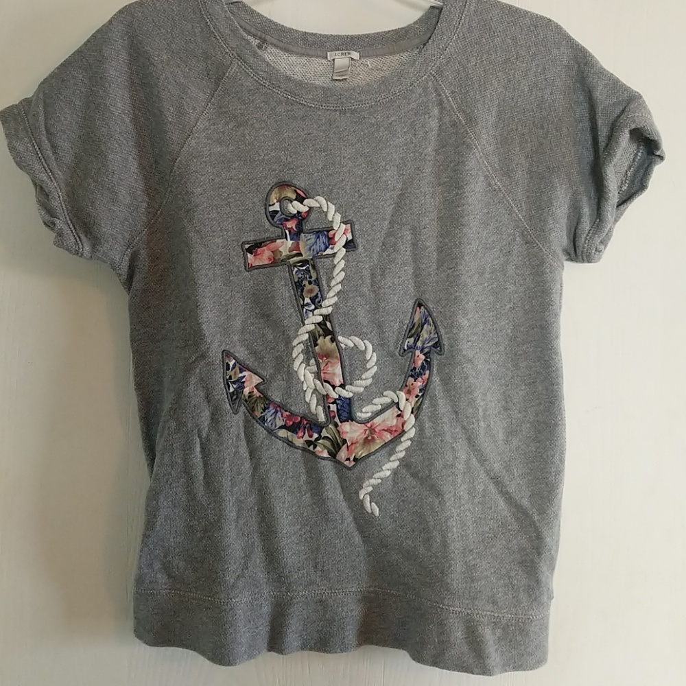 J crew short sleeve sweatshirt